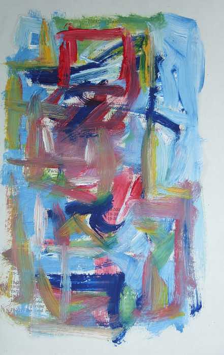 Abstract Painting - Abstract on Paper No. 37 by Michael Henderson Abstract Painting - Abstract on Paper No. 37 by Michael Henderson