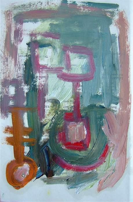 Abstract Painting - Abstract On Paper No. 8 by Michael Henderson Abstract Painting - Abstract On Paper No. 8 by Michael Henderson