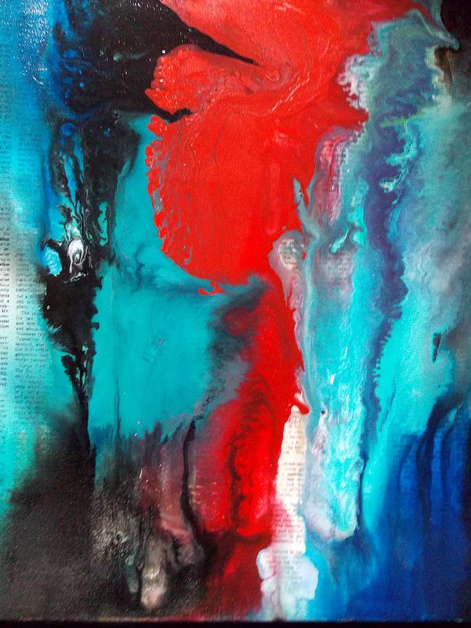Abstract Painting - Abstract on Words by Carolyn Repka