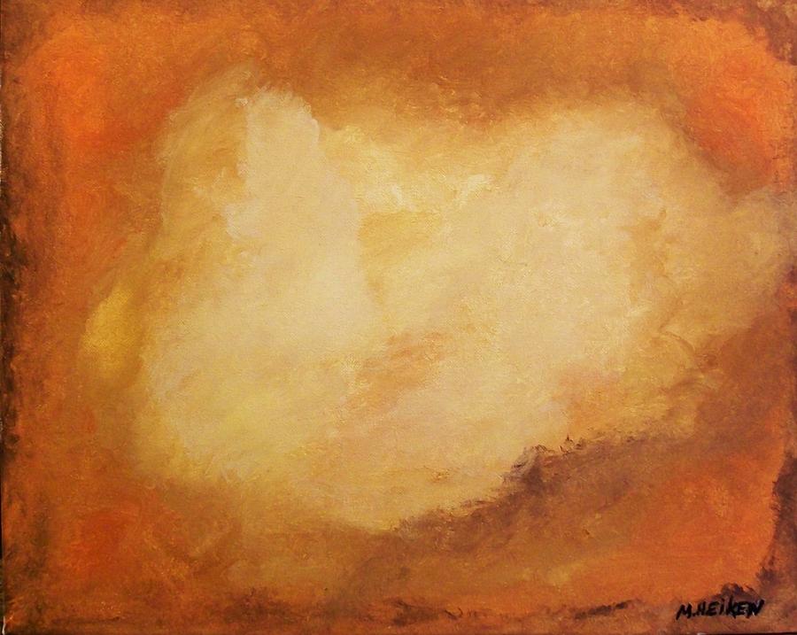 Abstract Orange Love Painting by Marsha Heiken