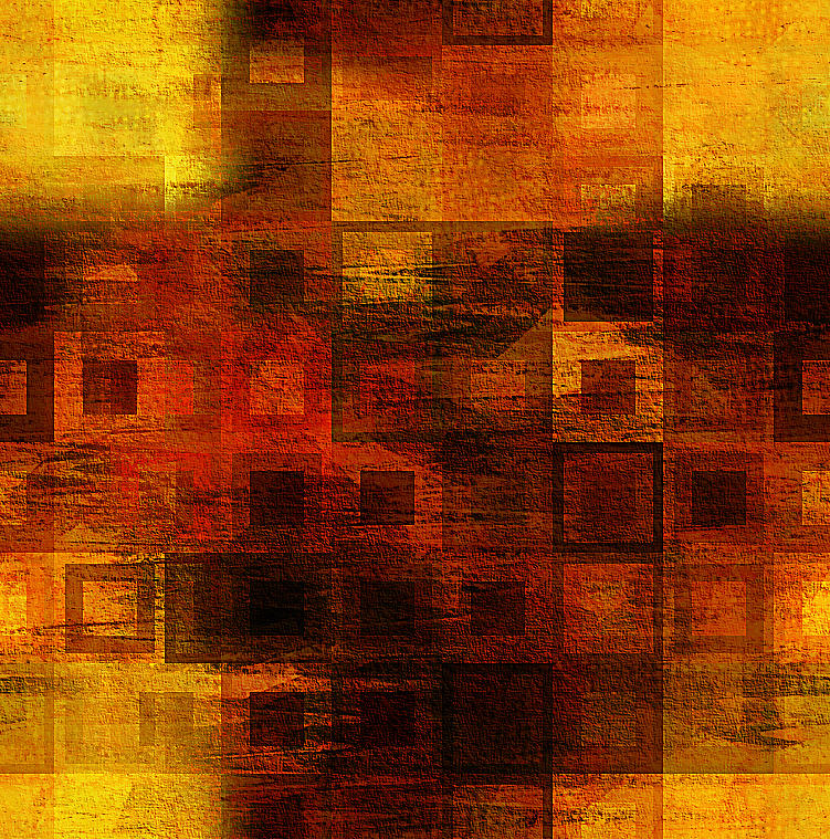 Abstract Orange Mosaic Digital Art by Femina Photo Art By Maggie