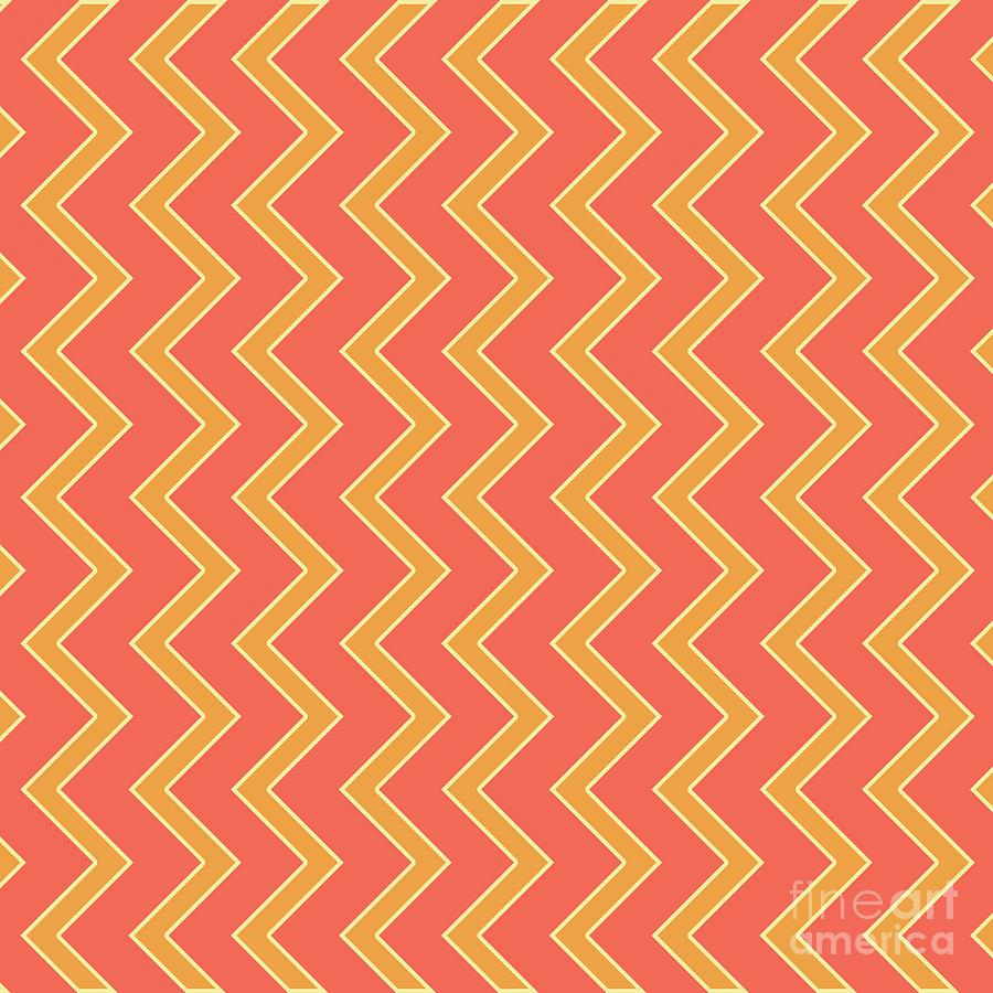 Abstract orange, white and red pattern for home decoration Digital Art ...
