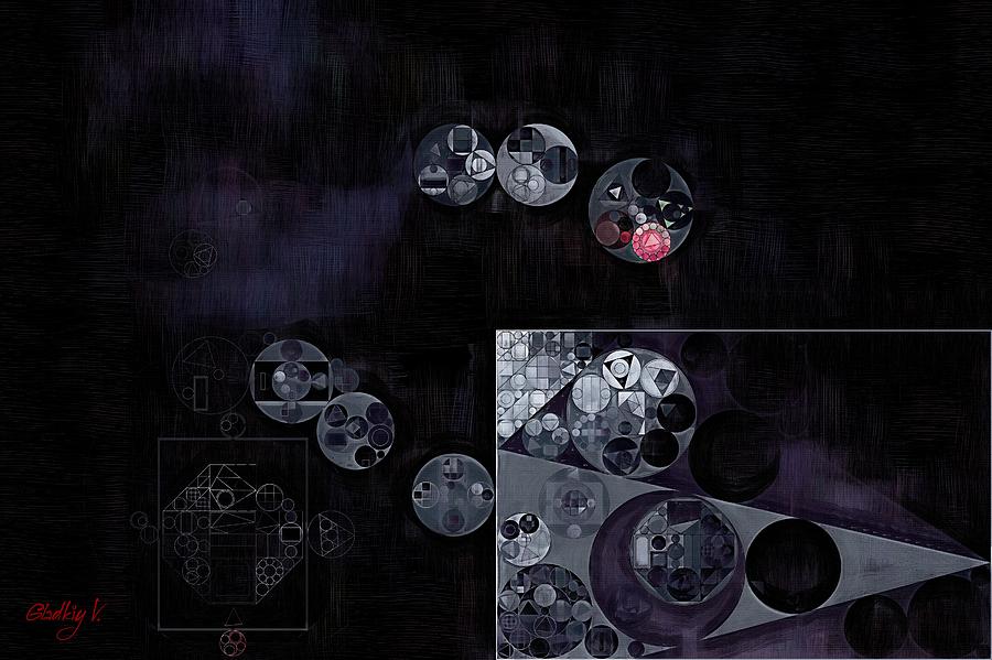 Space Digital Art - Abstract painting - Black by Vitaliy Gladkiy