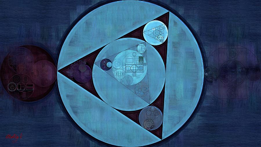 Abstract painting - Boston blue Digital Art by Vitaliy Gladkiy