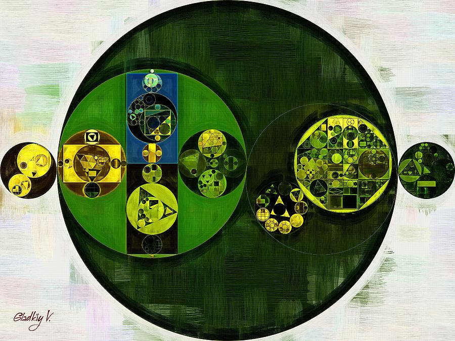 Abstract painting - Cardin green Digital Art by Vitaliy Gladkiy