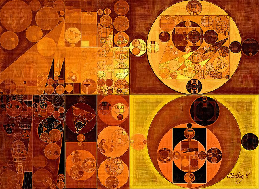 Paintbrush Still Life Digital Art - Abstract painting - Carrot orange by Vitaliy Gladkiy