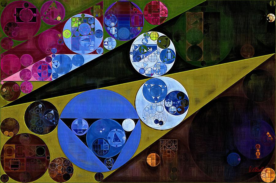 Abstract painting - Cerulean blue Digital Art by Vitaliy Gladkiy