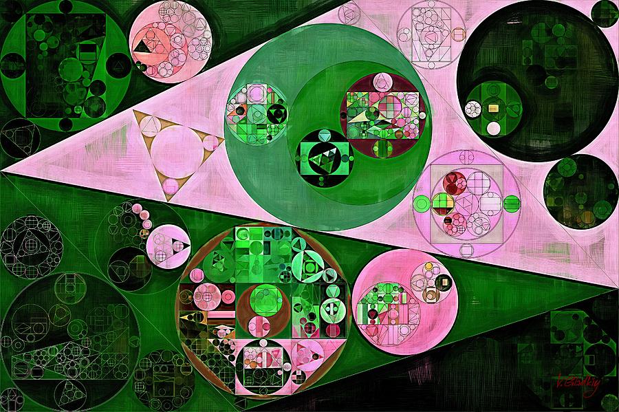 Abstract painting - Fern green Digital Art by Vitaliy Gladkiy
