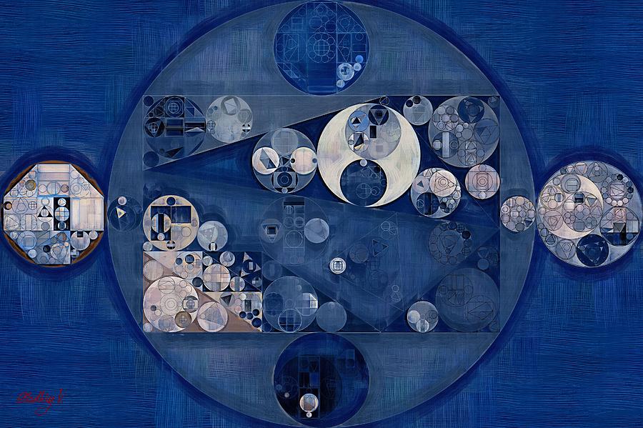 Abstract painting - Fun blue Digital Art by Vitaliy Gladkiy