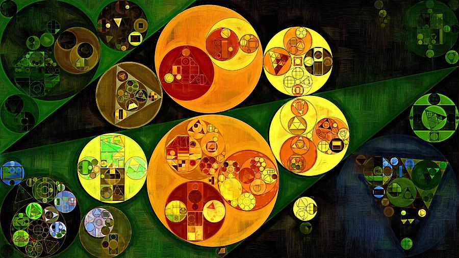 Abstract painting - Gold tips Digital Art by Vitaliy Gladkiy