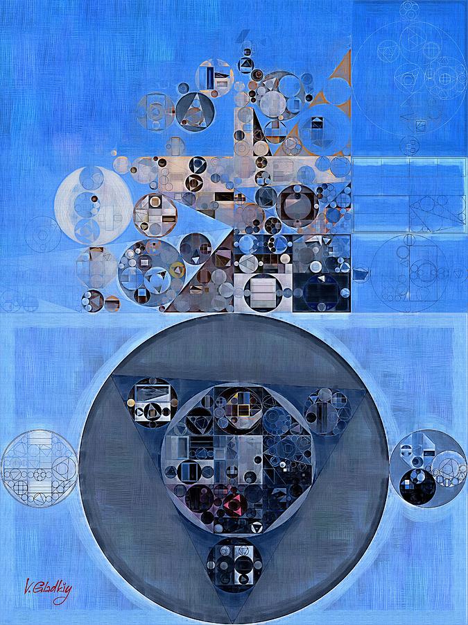 Abstract painting - Gulf blue Digital Art by Vitaliy Gladkiy