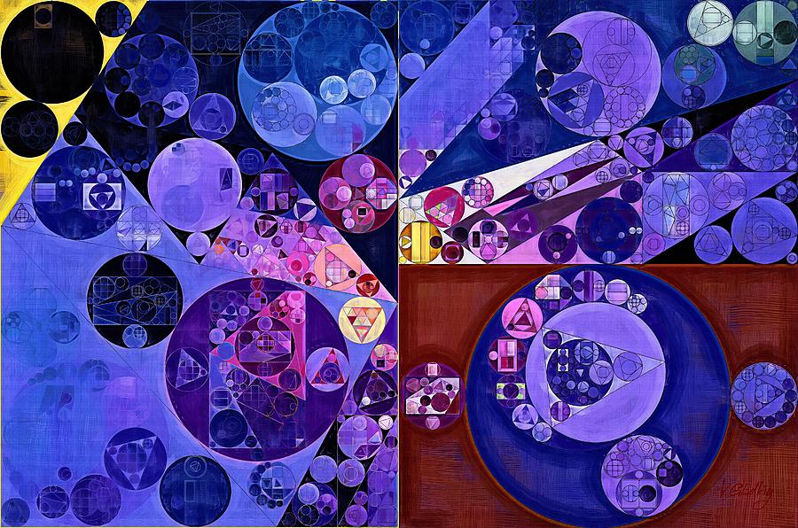 Abstract painting - Midnight blue Digital Art by Vitaliy Gladkiy