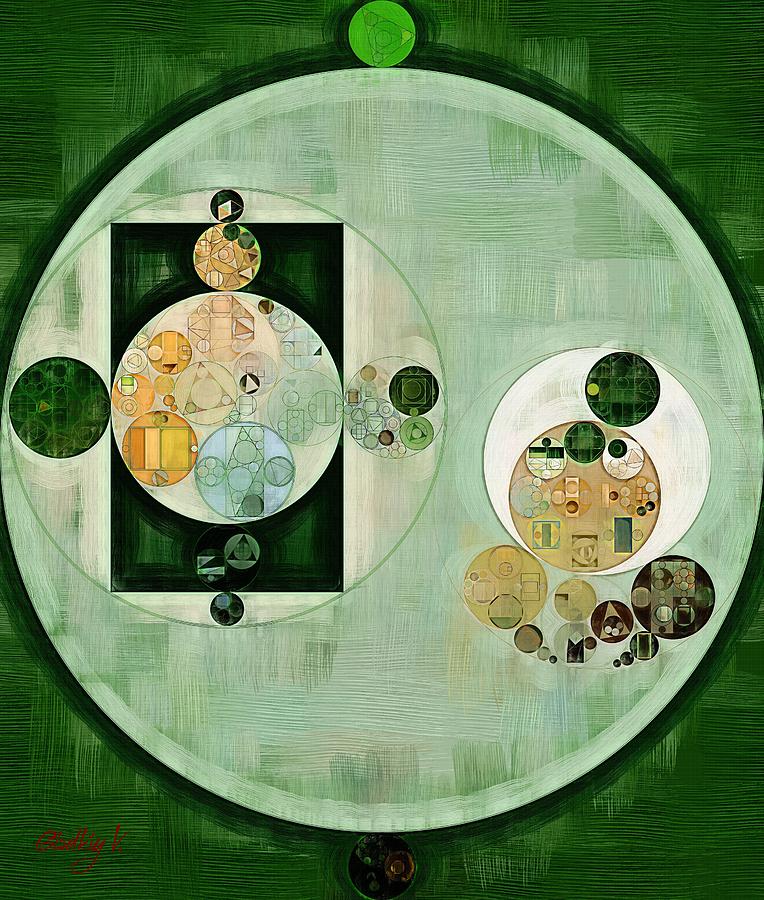 Abstract painting - Pixie green Digital Art by Vitaliy Gladkiy