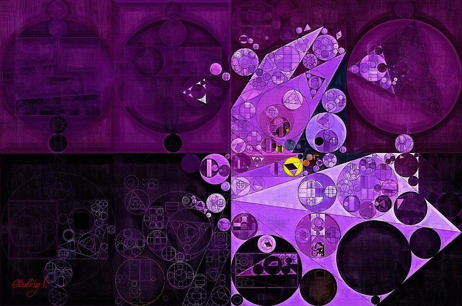 Space Digital Art - Abstract painting - Rich lilac by Vitaliy Gladkiy