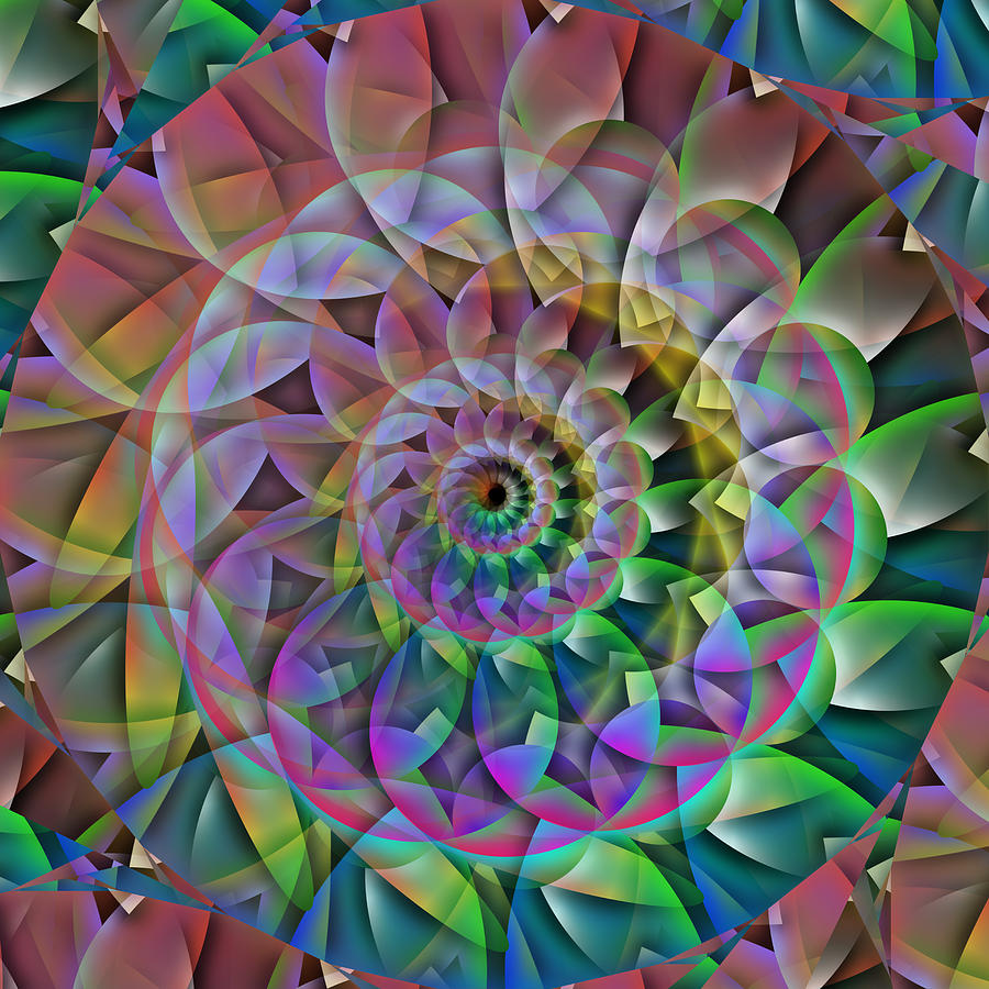 Abstract pastel spiral  Digital Art by James Smullins