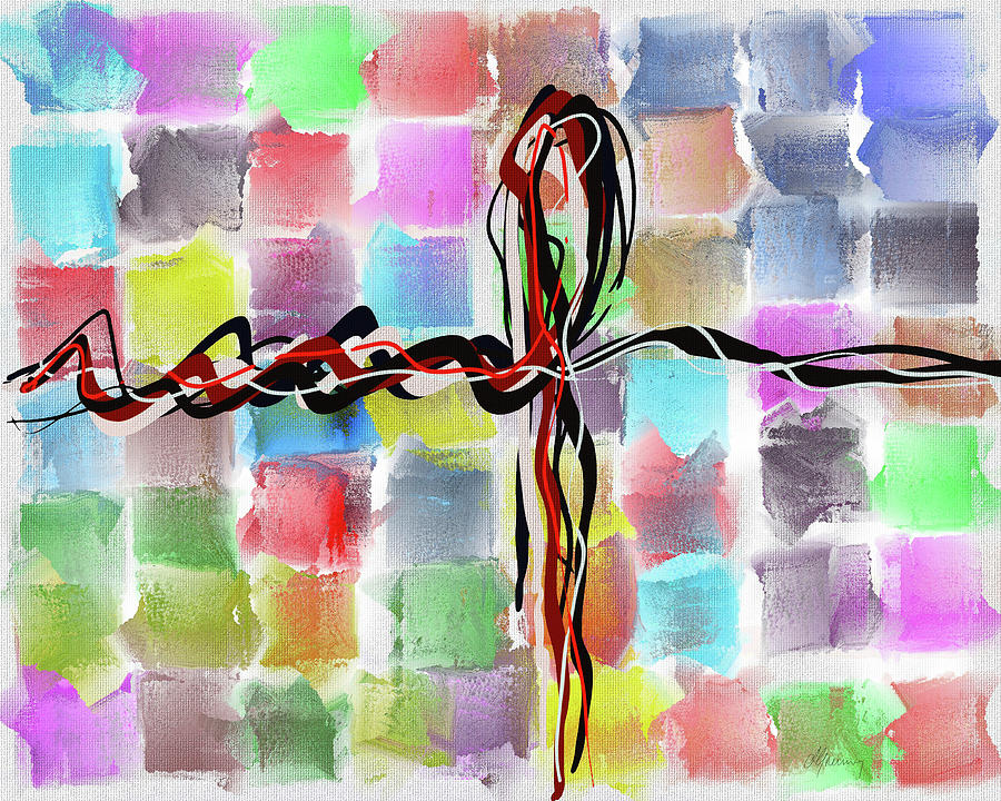 Abstract Patchwork Canvas Painting by Michael Greenaway