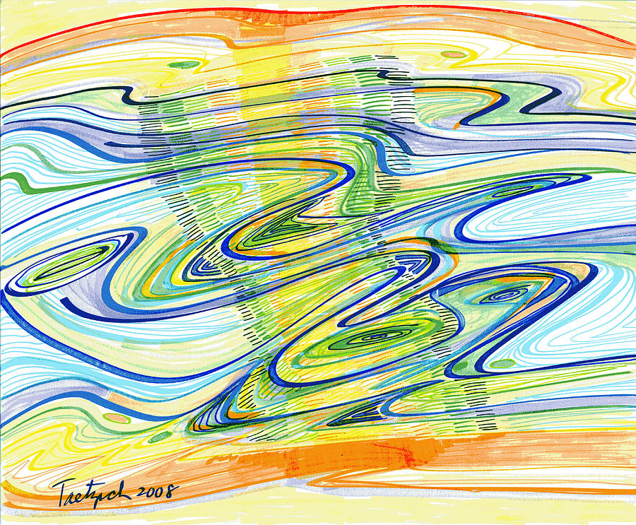 Abstract Pen Drawing Forty-One Drawing by Lynne Taetzsch