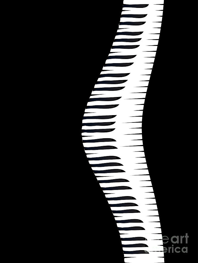 Abstract Piano Keys Background Digital Art by Bigalbaloo Stock