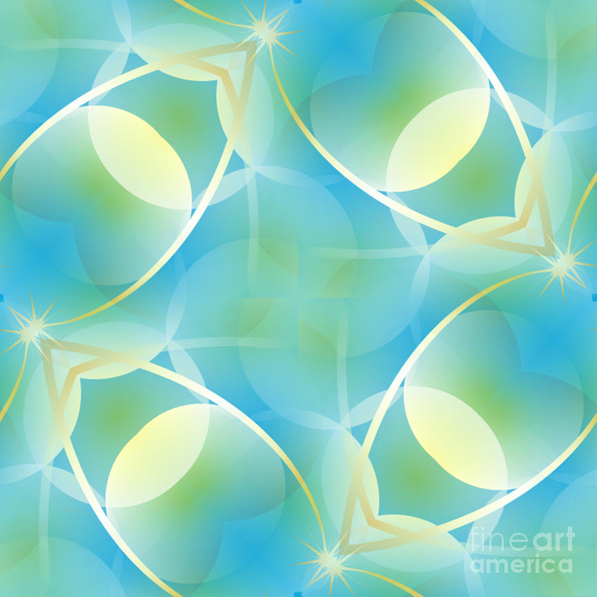 Abstract Digital Art - Abstract Planets and Stars 88 by Anne Kitzman