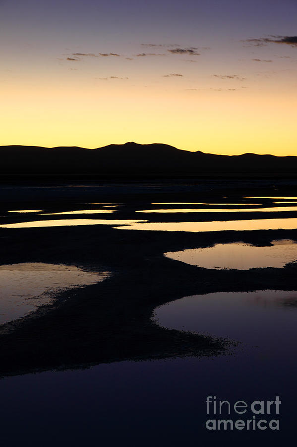 Abstract Pools and Silhouettes on Uyuni Salt Flats Photograph by James Brunker