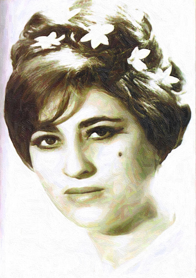 Abstract Portrait of Kurdish Singer Ayse San  Painting by Celestial Images
