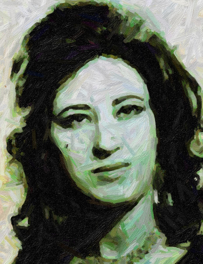 Abstract Protrait of Kurdish Singer Ayse San Painting by Celestial Images