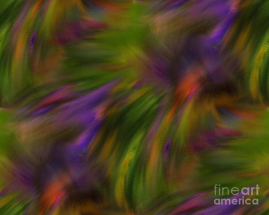 Abstract Purple And Green Colors Digital Art by Smilin Eyes Treasures