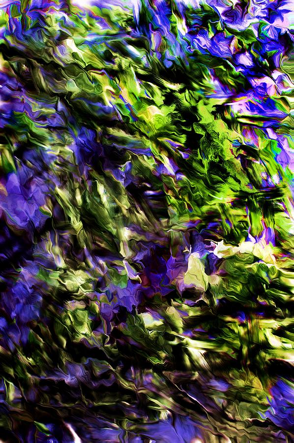 Abstract Digital Art - Abstract Purple field by David Lane