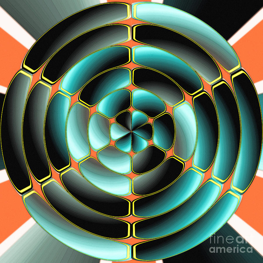 Abstract Radial Object Digital Art by Gaspar Avila