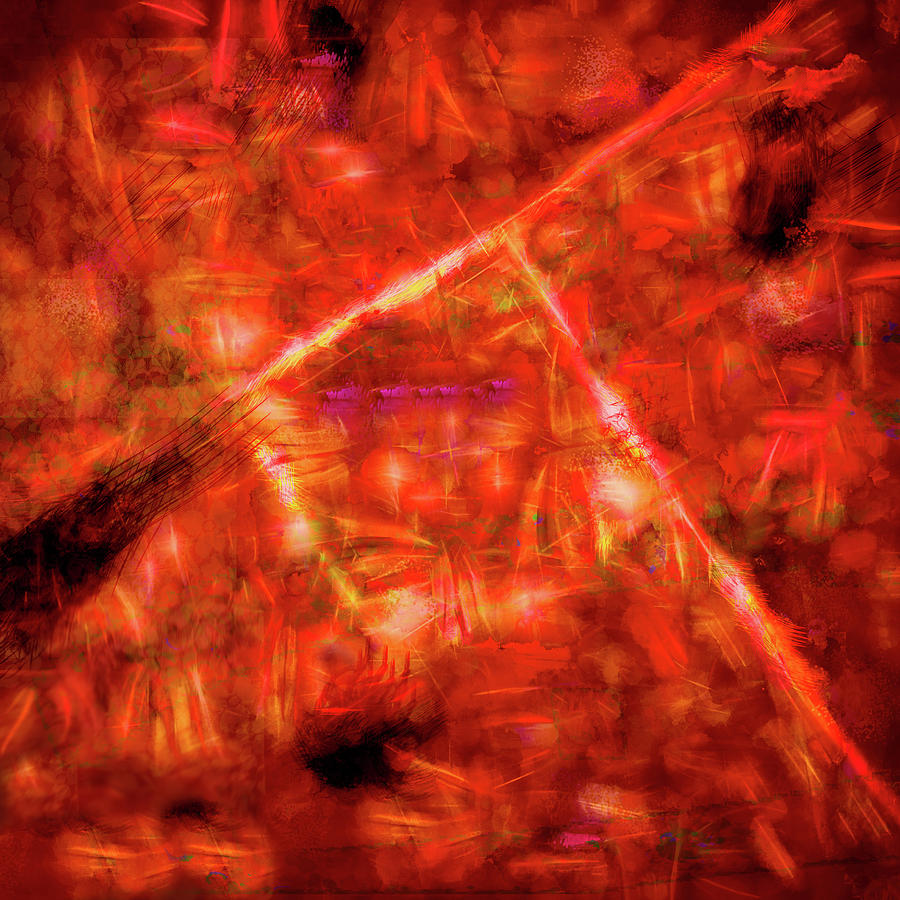 Abstract Digital Art - Abstract - Red Square by Jon Woodhams