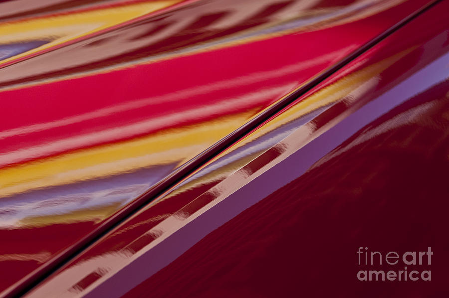 Abstract reflections on Car Hood Photograph by Jim Corwin