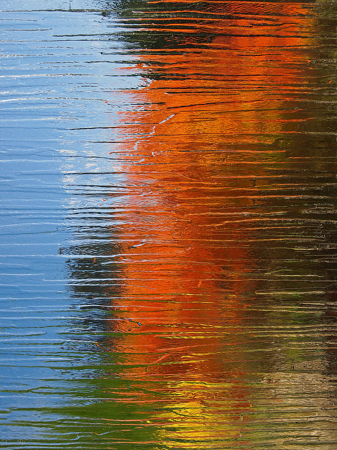 Abstract River Reflections Photograph by Gill Billington