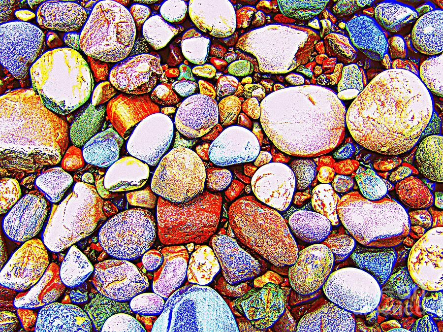 Abstract Rocks Mixed Media by Susan Lafleur