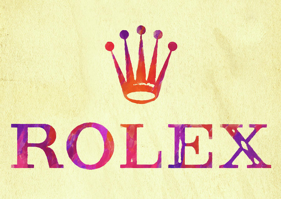 Abstract Rolex Logo Watercolor II Photograph by Ricky Barnard