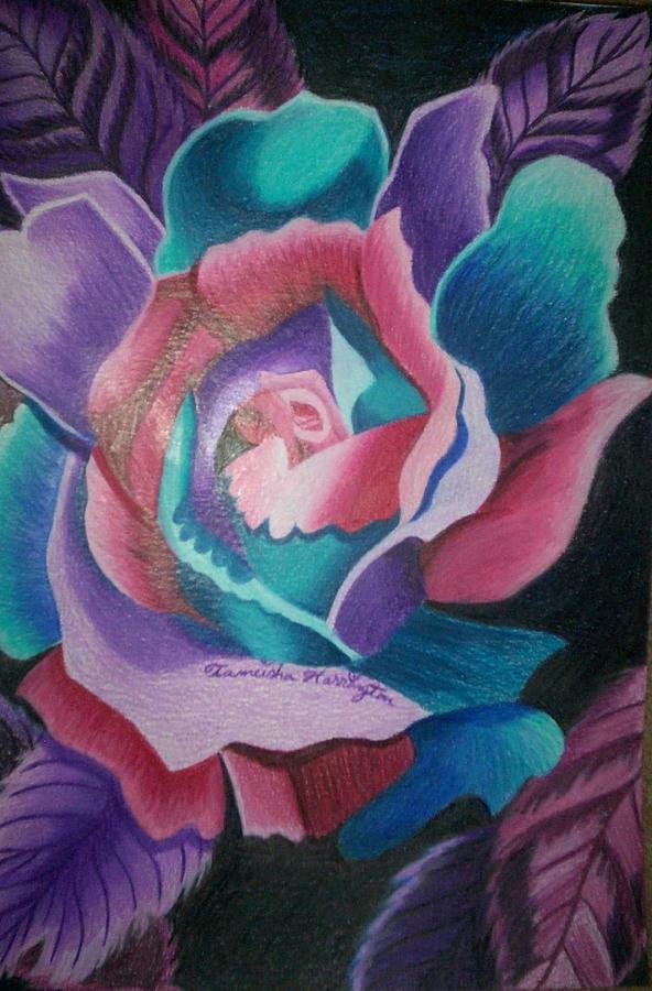 Abstract Rose Drawing by Tameisha Harrington Fine Art America