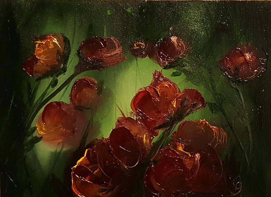 Abstract Roses Painting by Cheryl Nancy Ann Gordon