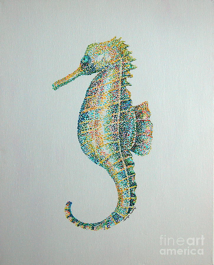 Abstract Seahorse Painting