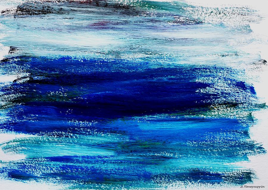 Abstract Painting - Abstract Seascape 4 by Dimitra Papageorgiou