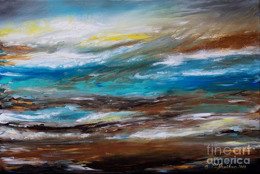 Seascape Painting - Abstract Seascape by Pat Davidson