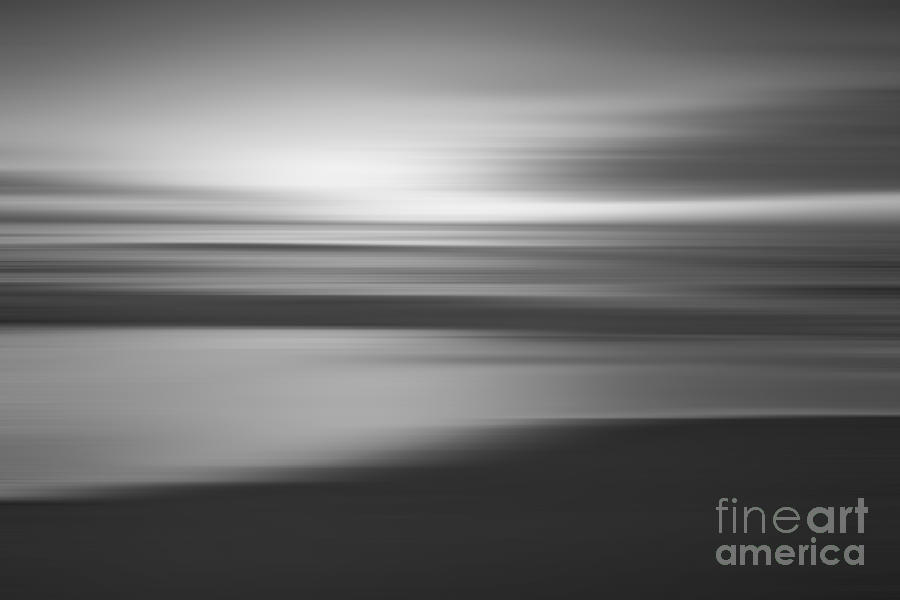 Abstract Seascape Sunrise BW Photograph by Michael Ver Sprill