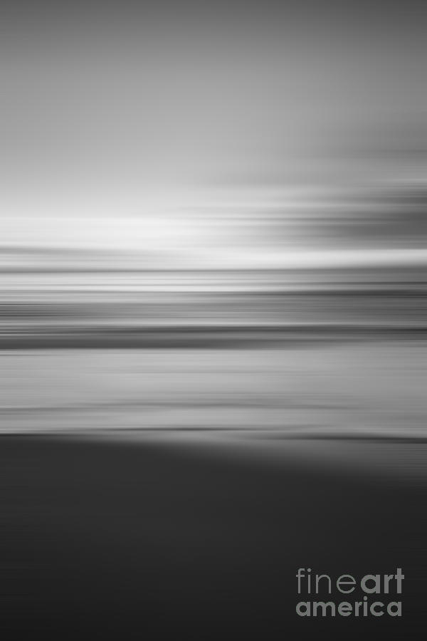 Abstract Seascape Sunrise Portrait BW Photograph by Michael Ver Sprill