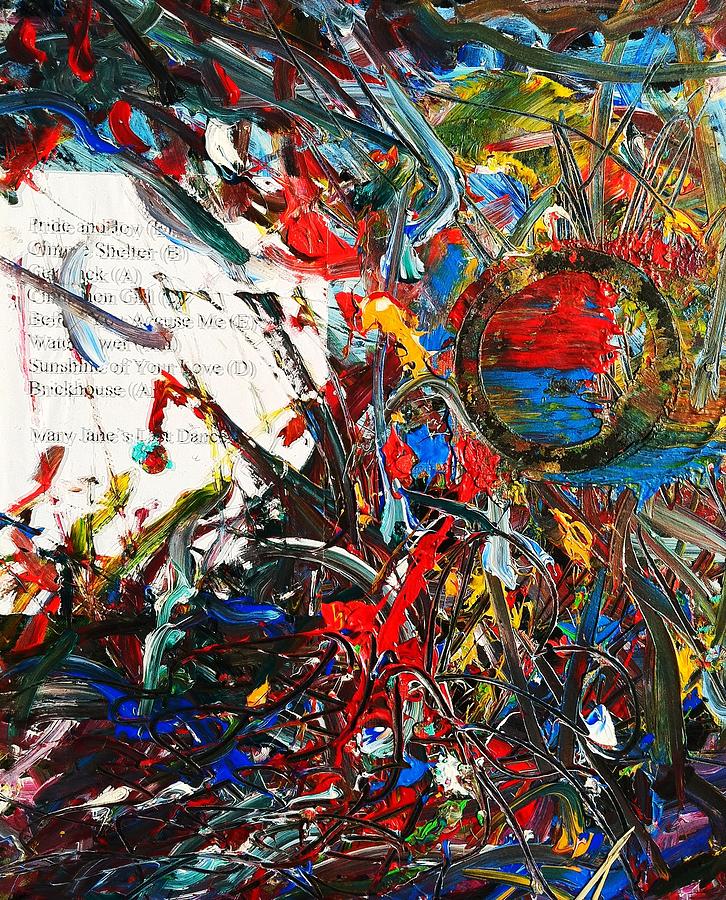 Abstract Setlist Painting by Neal Barbosa