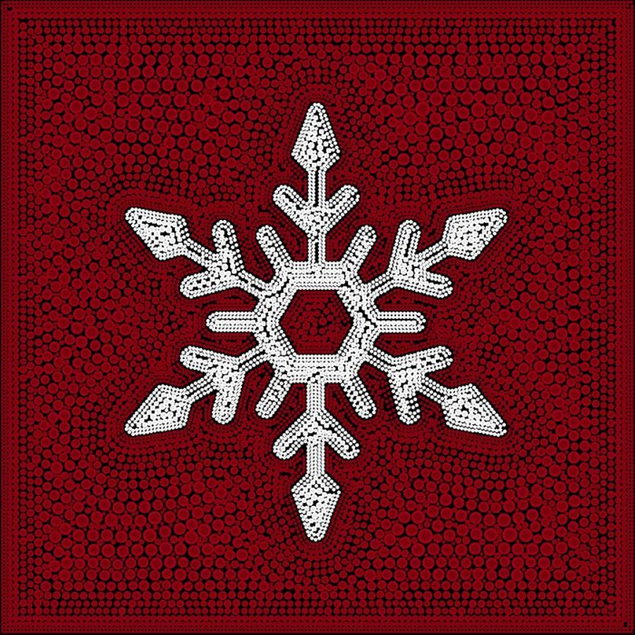 Abstract Snowflake Digital Art by Mary Pille