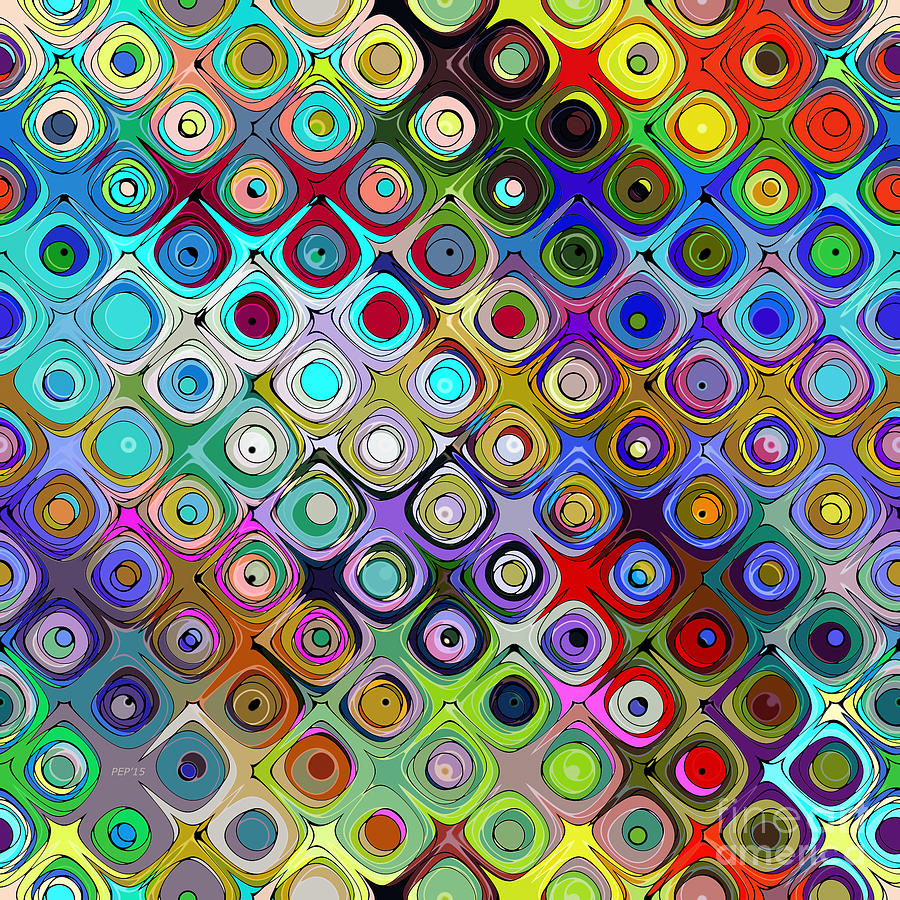 Abstract Spectrum of Shapes Digital Art by Phil Perkins