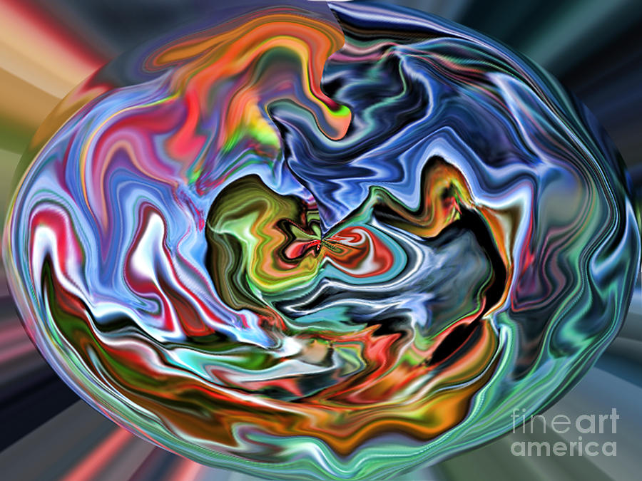 Abstract Sphere III Digital Art by Jim Fitzpatrick