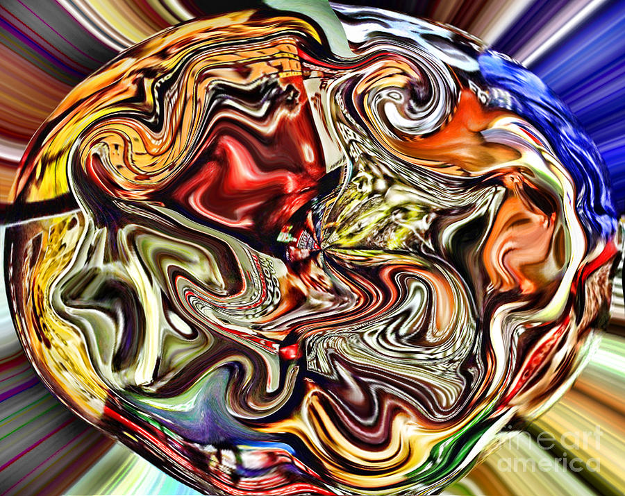 Abstract Sphere VII Digital Art by Jim Fitzpatrick
