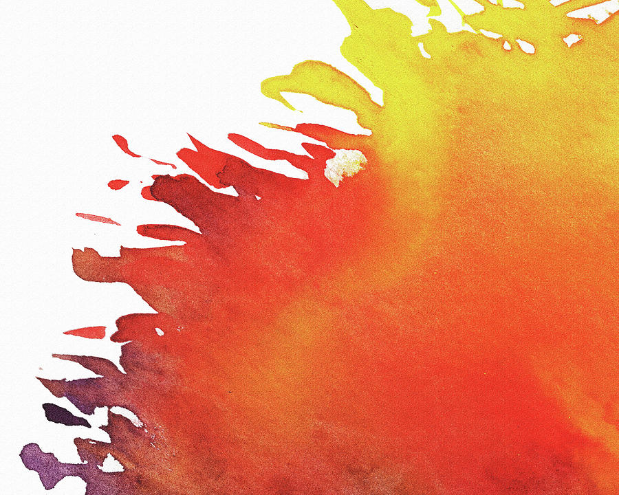Abstract Splash Of Color Watercolor Painting
