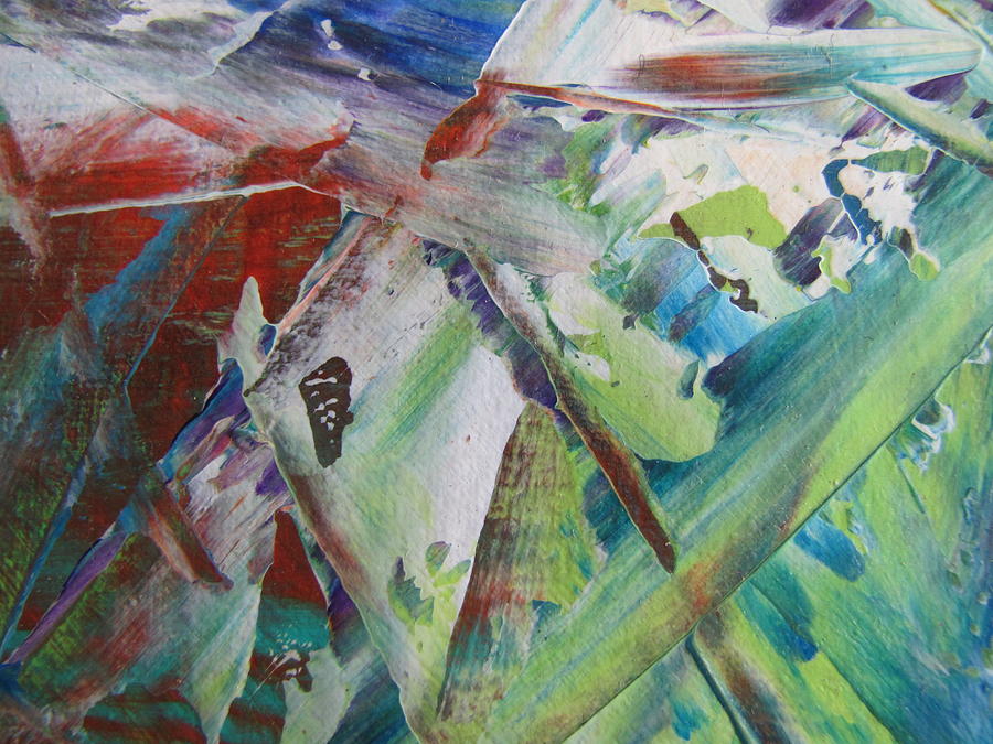 Abstract Spring - close up 3 Painting by Anita Burgermeister