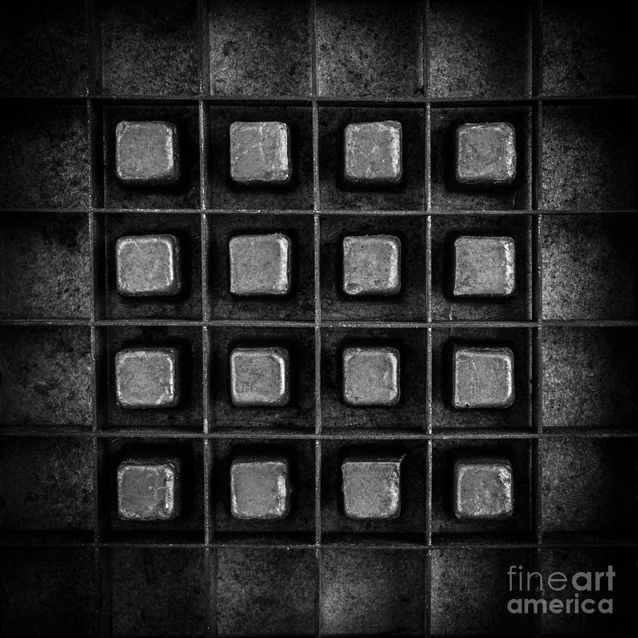 Abstract Photograph - Abstract Squares Black and White by Edward Fielding