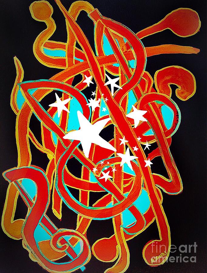 Abstract Stars Painting by Anne Sands - Fine Art America